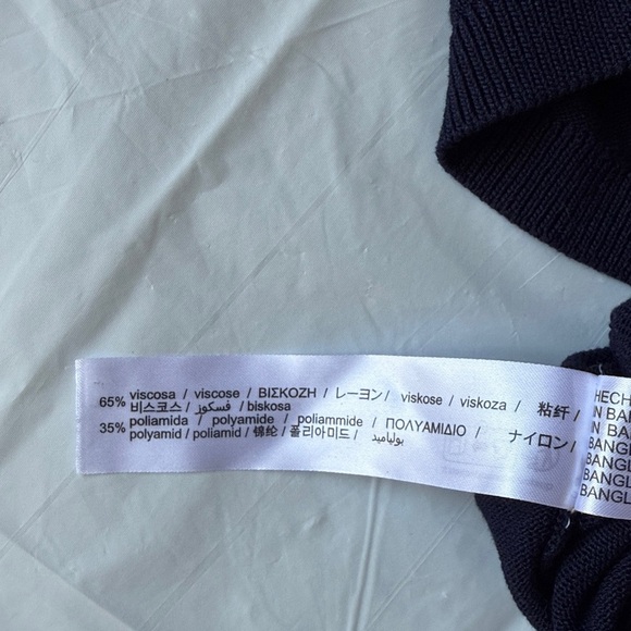 Zara Navy Cropped Sweater - Picture 9 of 9